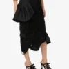 Embroidered silk organza skirt
