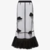 Embroidered tulle skirt