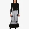 Embroidered tulle skirt