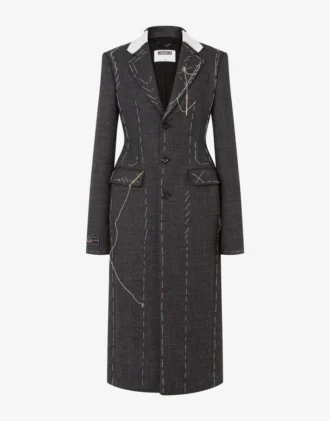 Embroidered wool canvas coat Embroidered wool canvas coat