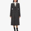 Embroidered wool canvas coat
