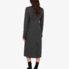 Embroidered wool canvas coat