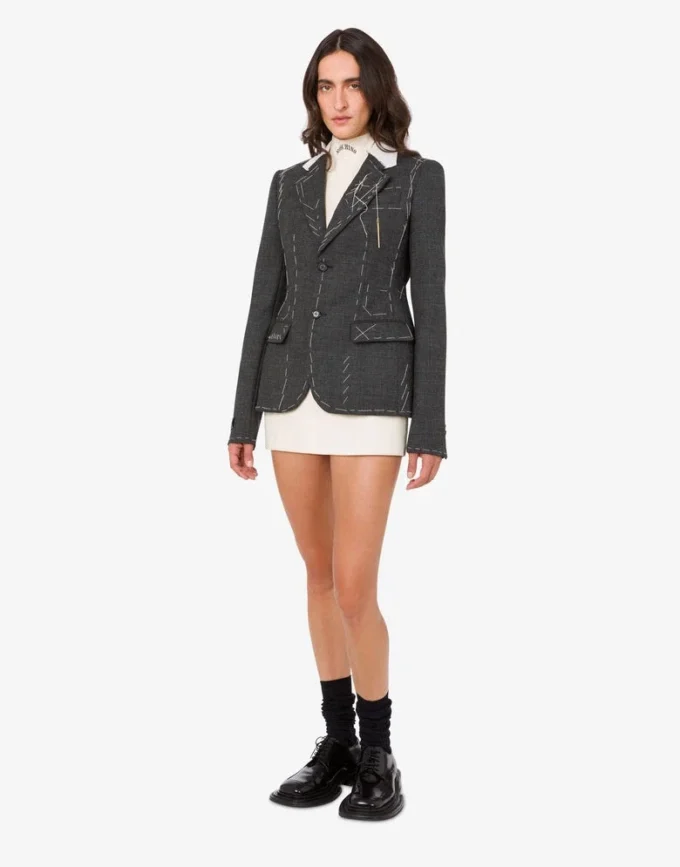 Embroidered wool canvas jacket Embroidered wool canvas jacket