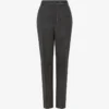 Embroidered wool canvas pants