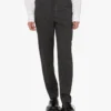 Embroidered wool canvas pants