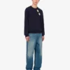 Extra-fine merino wool pullover with intarsia