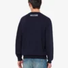 Extra-fine merino wool pullover with intarsia