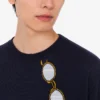 Extra-fine merino wool pullover with intarsia