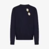Extra-fine merino wool pullover with intarsia