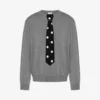 Extra-fine merino wool pullover with intarsia