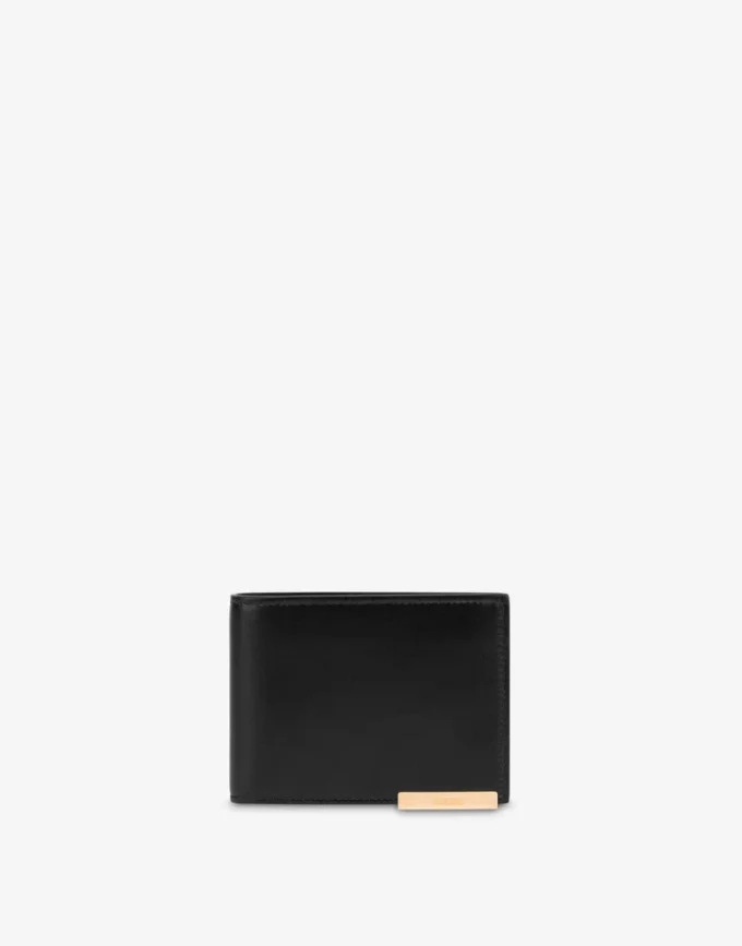 Flap calfskin wallet
