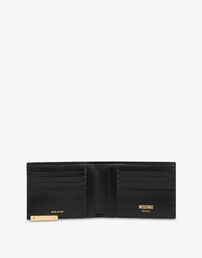 Flap calfskin wallet