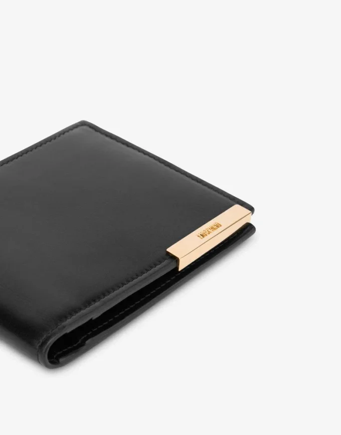 Flap calfskin wallet