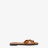 Flat calfskin sandals Filled Heart