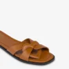 Flat calfskin sandals Filled Heart