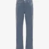 Flocked denim pants