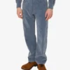 Flocked denim pants