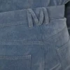 Flocked denim pants