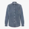 Flocked denim shirt