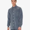 Flocked denim shirt