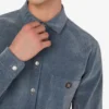 Flocked denim shirt