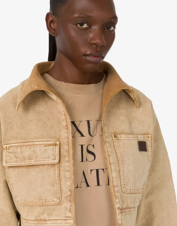 Garment-dyed drill jacket