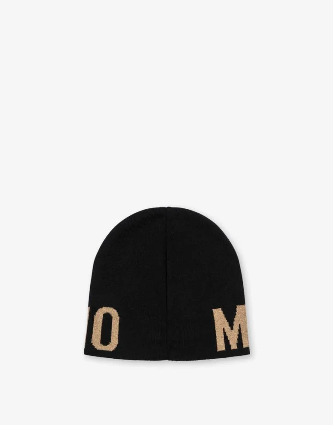 Gold Lettering Logo knit hat
