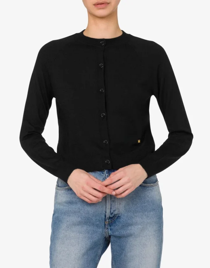 Golden M wool and silk cardigan