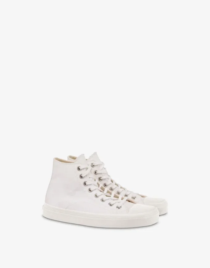 High canvas trainers