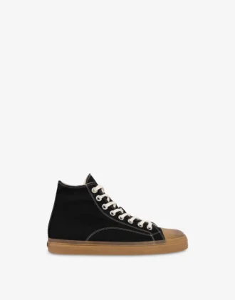 High canvas trainers