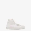 High canvas trainers