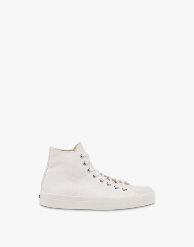 High canvas trainers