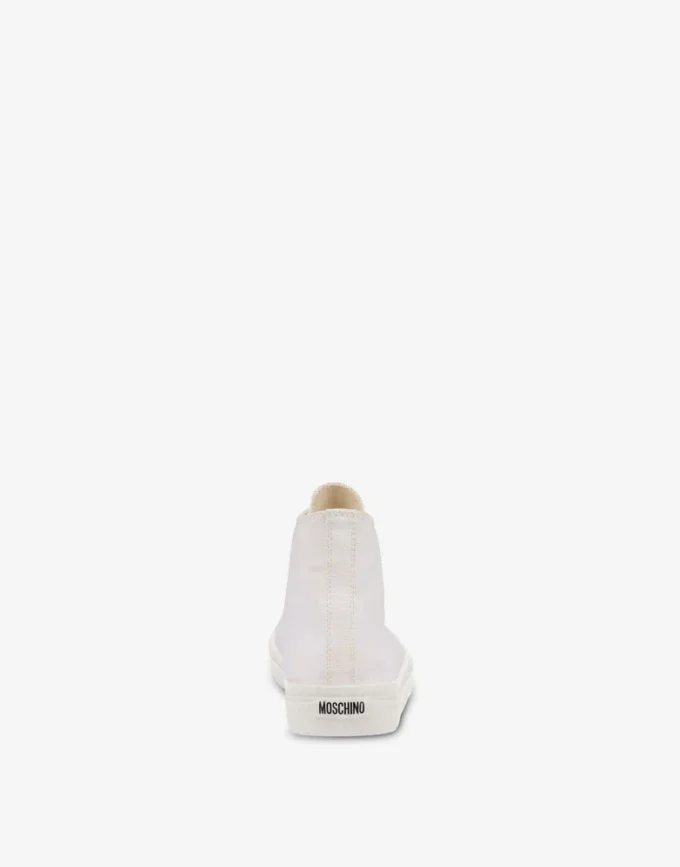 High canvas trainers