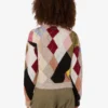 Inlaid gauze mohair pullover