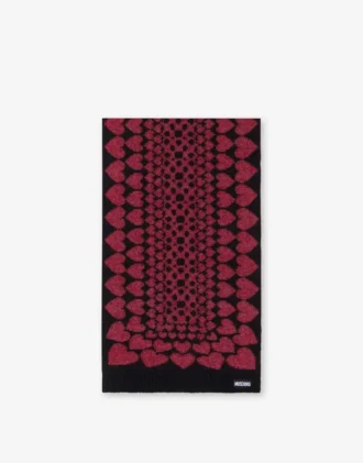 Inlaid mohair blend scarf