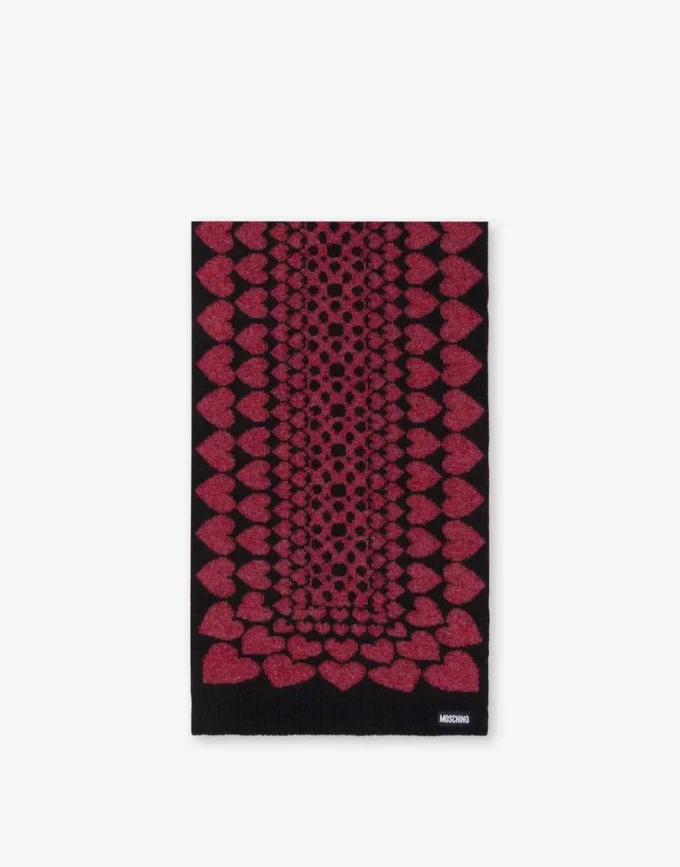 Inlaid mohair blend scarf