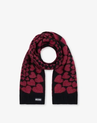 Inlaid mohair blend scarf