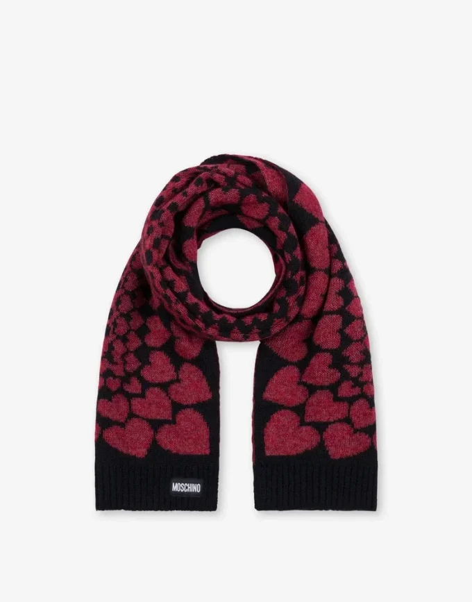 Inlaid mohair blend scarf