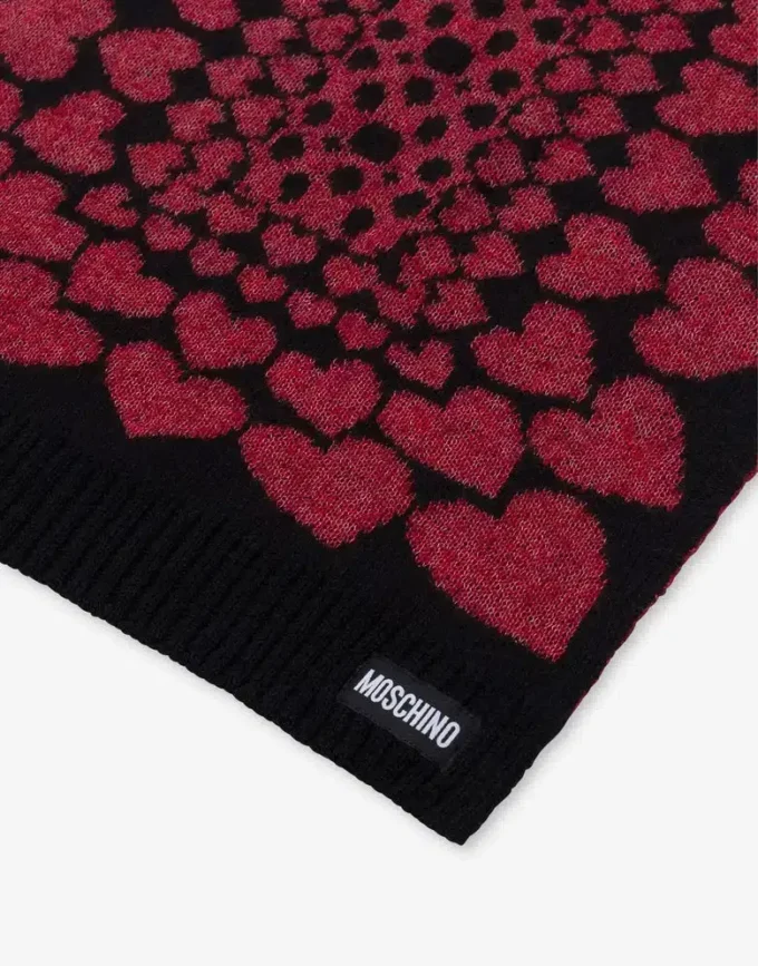 Inlaid mohair blend scarf
