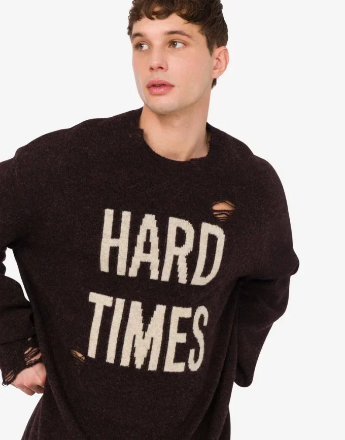Inlaid shetland wool pullover