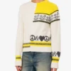 Intarsia wool blend pullover