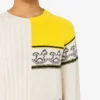 Intarsia wool blend pullover
