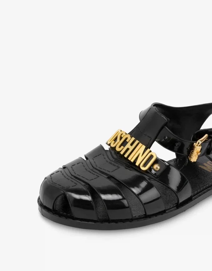 Jelly sandals with Lettering logo