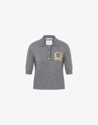 Knit Polo Shirt Laurel Crown Logo