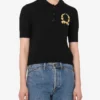 Knit Polo Shirt Laurel Crown Logo