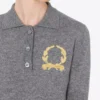 Knit Polo Shirt Laurel Crown Logo