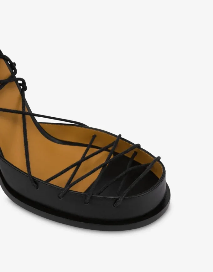 Laced High Calf Sandals