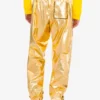 Laminated cotton muslin trousers