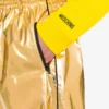 Laminated cotton muslin trousers