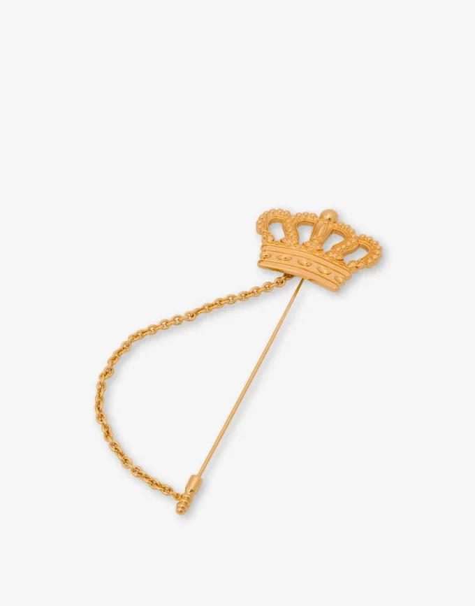 Large metal brooch